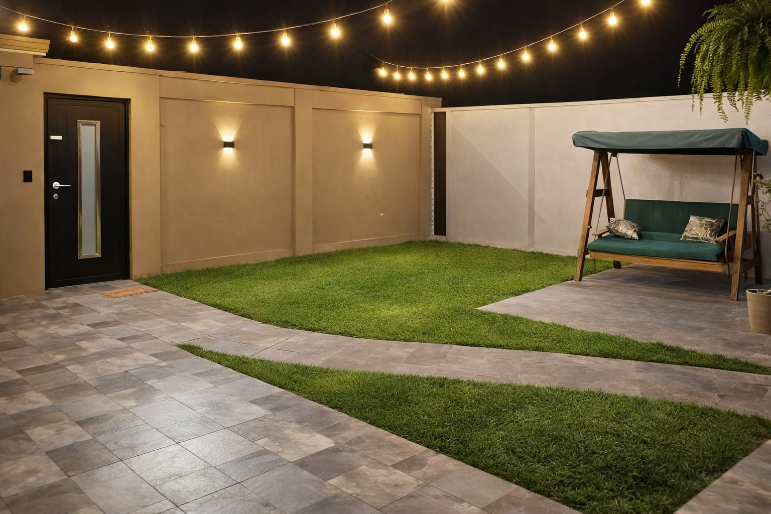 Ceremony space with white chairs arranged in rows and floral aisle decorations